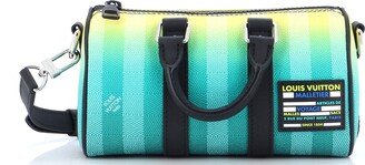 Louis Vuitton Handbags Olive green Leather Linen ref.83743 - Joli Closet