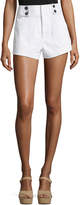 Thumbnail for your product : Derek Lam 10 Crosby Utility Shorts with Button Detail, White