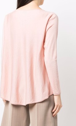 Snobby Sheep Curved-Hem Knitted Top