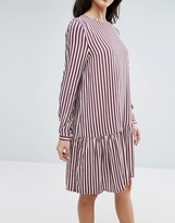 Thumbnail for your product : Selected Striped Dropped Waist Dress