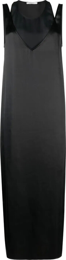 GAUCHERE Layered Silk Midi Dress
