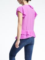 Thumbnail for your product : Banana Republic Easy Care Pleat Peplum Top