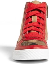 Thumbnail for your product : Burberry 'Merrison' High Top Sneaker (Walker, Toddler, Little Kid & Big Kid)