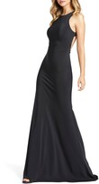 Thumbnail for your product : Mac Duggal Bow Back Crepe Trumpet Gown
