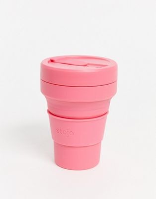 Stojo bright pink pocket cup 12oz