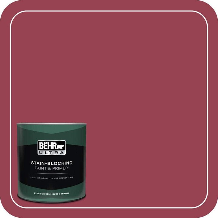 BEHR ULTRA 1 qt. Home Decorators Collection #HDC-CL-04 French Rose Semi-Gloss Enamel Exterior Paint & Primer
