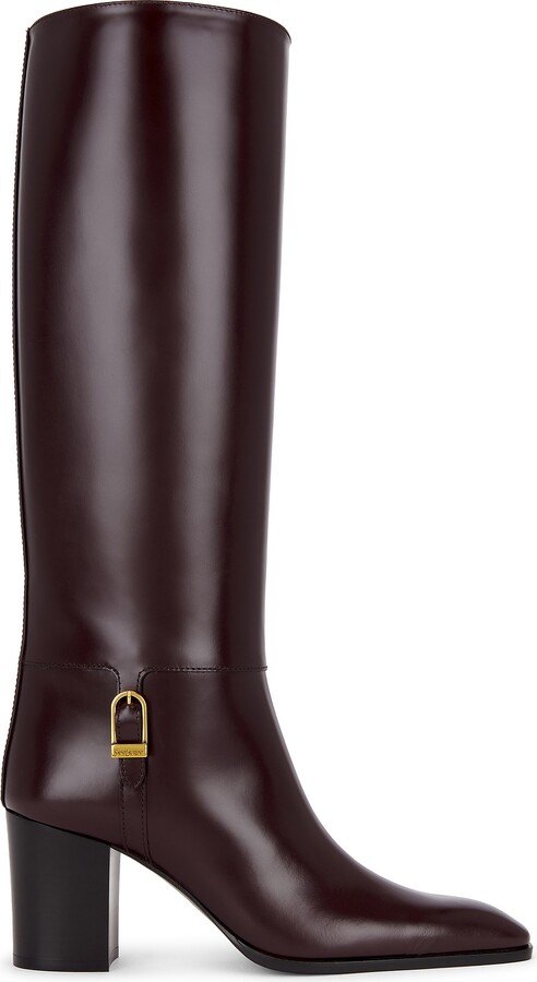 Saint Laurent Julia Boot in Wine