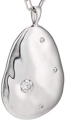 Cvc Stones Women's White Gold Pear-Shaped-Pendant Necklace
