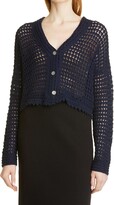 Thumbnail for your product : Vince Organic Cotton Crochet Cardigan