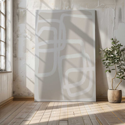 Orren Ellis Simple Abstract Line drawing II Large Canvas Print