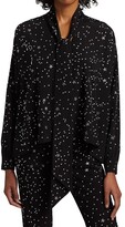 Thumbnail for your product : Libertine Longfellow's Light Of Stars Tie-Neck Silk Blouse