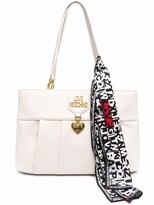 Thumbnail for your product : Love Moschino Logo-Plaque Scarf-Detail Shoulder Bag