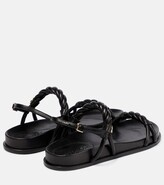 Thumbnail for your product : Jimmy Choo Diosa twisted flat leather sandals