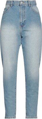 Dr. Denim Nora High Rise Mom Jeans With Ripped Knees in Blue