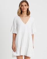 Thumbnail for your product : Calli - Women's White Mini Dresses - Sabine Mini Dress - Size 18 at The Iconic
