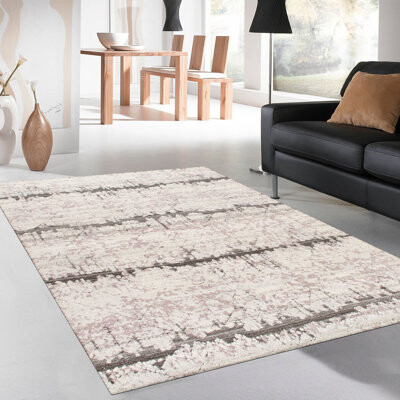 Pasargad Vogue Hand-Knotted 100% Wool Ivory/Grey Area Rug