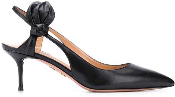 slingback pumps with bow