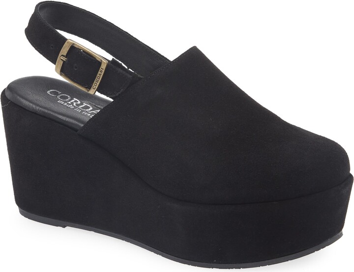 Black Suede Platform Wedge ShopStyle UK
