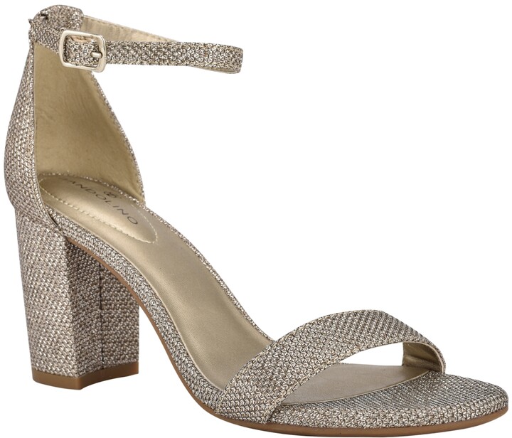 dark gold block heels