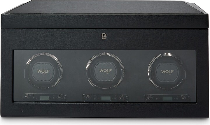 Wolf British Racing Triple Watch Winder with Storage
