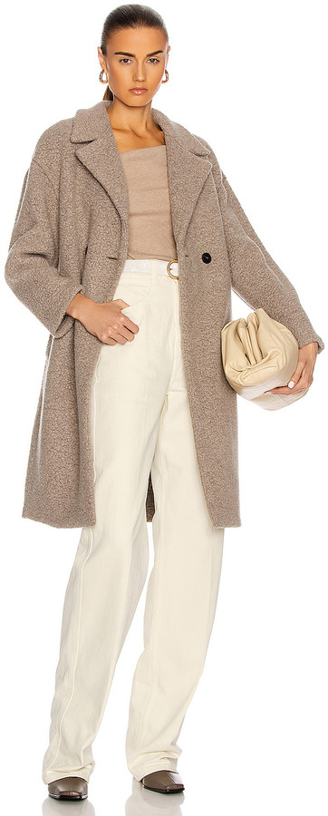 taupe wrap coat