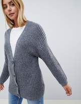 Thumbnail for your product : ASOS Design Oversize Cardigan In Chunky Rib With Buttons