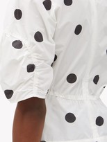 Thumbnail for your product : Ganni Gathered Polka-dot Poplin Top - White Multi