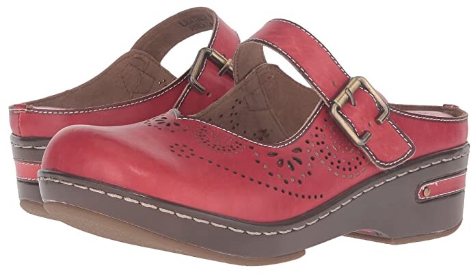 red mary jane clogs