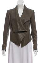 Thumbnail for your product : Helmut Lang Crop Leather Jacket