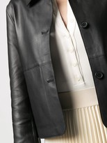 Thumbnail for your product : S.W.O.R.D 6.6.44 Single-Breasted Leather Jacket