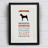 Thumbnail for your product : Breed Well Bred Design Basenji Dog Traits Print