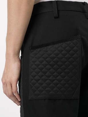 Fumito Ganryu Diamond Quilted Drop-Crotch Trousers