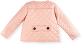 Thumbnail for your product : Burberry Nalia Quilted Button-Front Jacket, Light Pink, Size 12M-3