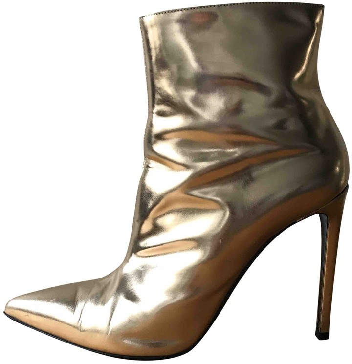 Balenciaga Gold Women's Boots on Sale 
