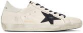 Thumbnail for your product : Golden Goose SSENSE Exclusive White and Navy Superstar Sneakers