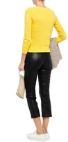 Thumbnail for your product : 7 For All Mankind Cropped Stretch-leather Bootcut Pants