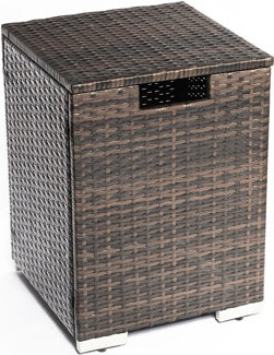 Ophelia & Co. Dark Brown Outdoor Gas Cylinder Cover - Propane Tank With Steel Glorious 20lbs 16x16x22inch Frame 15.94 X 22.12 In