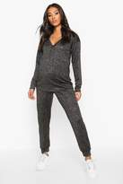 Thumbnail for your product : boohoo Maternity V-Neck Shimmer Lounge Set