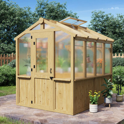 COZYWOR Wooden Polycarbonate Greenhouse