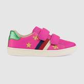Thumbnail for your product : Gucci Children's Ace sneaker with bees and stars