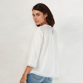 Thumbnail for your product : Lauren Conrad Women's Embroidered Poplin Top