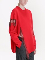 Thumbnail for your product : Christopher Kane Crystal Cupchain Wool Jumper