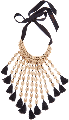 Figue Sina shell and tassel necklace