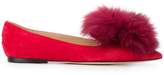 Thumbnail for your product : Jimmy Choo Gale pom pom ballerina shoes