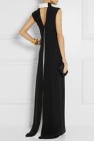 Thumbnail for your product : Valentino Bow-embellished silk-crepe gown
