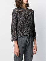 Thumbnail for your product : Alberta Ferretti Cropped Sleeve Sweater