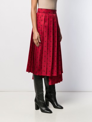 Fendi Karligraphy motif pleated skirt