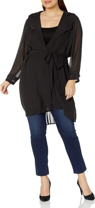 Rebel Wilson X Angels womens Plus Size Trench With Pleated Back
