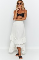 Thumbnail for your product : Beginning Boutique Paradise Boho Maxi Skirt White