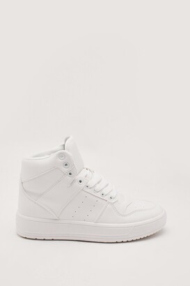 Nasty Gal Womens Faux Leather High Top Sneakers